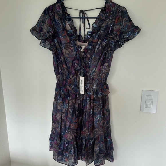 Rebecca Taylor Silk Floral Mini Dress NWT Small Summer Wedding Guest Vacay Party - Picture 5 of 10